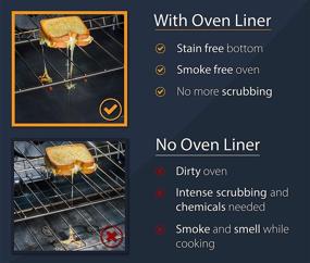 img 1 attached to 🔥 Linda's Essentials - Large Premium Oven Liners (Pack of 3) for Electric and Gas Ovens - Reusable Non-Stick Mat - BPA and PFOA Free