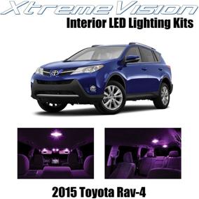 img 4 attached to XtremeVision Интерьер LED для Toyota Rav4 2015 (8 штук) Розовый набор интерьерных LED с инструментом для установки