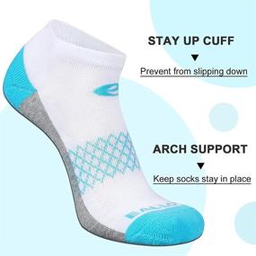 img 2 attached to Comfortable and Durable: Eallco Women's Ankle Socks - 6 Pairs of Cushioned Athletic Short Socks for Running