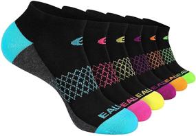 img 3 attached to Comfortable and Durable: Eallco Women's Ankle Socks - 6 Pairs of Cushioned Athletic Short Socks for Running