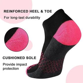 img 1 attached to Comfortable and Durable: Eallco Women's Ankle Socks - 6 Pairs of Cushioned Athletic Short Socks for Running