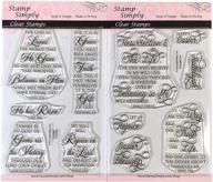 easter scripture religious clear stamps - stamp simply (2-pack) - 4x6 inch sheets, 11 pieces logo