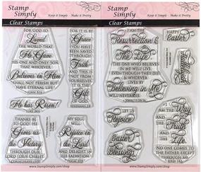 img 4 attached to Easter Scripture Religious Clear Stamps - Stamp Simply (2-Pack) - 4x6 Inch Sheets, 11 Pieces