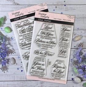 img 2 attached to Easter Scripture Religious Clear Stamps - Stamp Simply (2-Pack) - 4x6 Inch Sheets, 11 Pieces