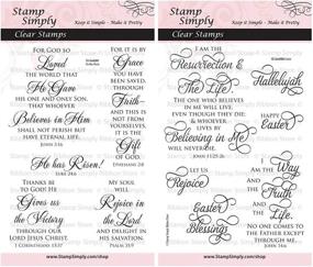 img 3 attached to Easter Scripture Religious Clear Stamps - Stamp Simply (2-Pack) - 4x6 Inch Sheets, 11 Pieces