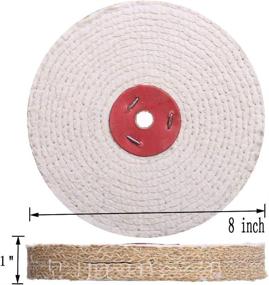 img 3 attached to 🪚 Enhance Bench Grinder Performance with SCOTTCHEN Buffing Wheel 8" x 5/8" Arbor Extra Thick (1 inch) Rigid Sisal Spiral Sewn - 1 PACK