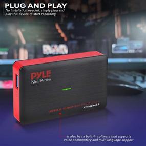 img 1 attached to Захват видеоигр Pyle PHDRCB48: устройство захвата видеоигр Full HD 1080P с прямой трансляцией, HDMI-выход - захват и запись игрового процесса на ПК, PS4, Xbox, Wii, DVD.