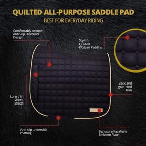 img 3 attached to 🐎 Kavallerie All-Purpose Saddle Pad: Quilted Anti-Slip Padding and Breathable Mesh Fabric for Ultimate Comfort and Airflow - Perfect for English Riding