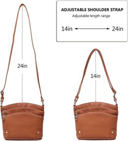 img 2 attached to 👜 PlasMaller Women's Genuine Leather Crossbody Bag - Versatile Crossover Purse, Handbag, and Shoulder Sling Pack