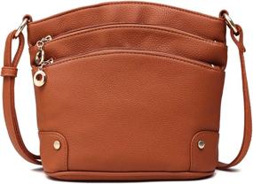 img 4 attached to 👜 PlasMaller Women's Genuine Leather Crossbody Bag - Versatile Crossover Purse, Handbag, and Shoulder Sling Pack