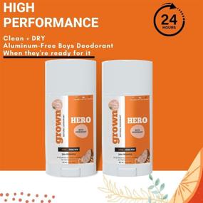 img 3 attached to 👦 HERO Fresh Kids Deodorant - Set of 2 Sticks for Boys Ages 6 and Up - High-Performance Natural Underarm Deodorant - Aluminum-Free - Prevents Body Odor - Ideal for Kid or Teen Boys - Clean, Fresh, & Cool - Grownish