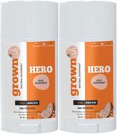 👦 hero fresh kids deodorant - set of 2 sticks for boys ages 6 and up - high-performance natural underarm deodorant - aluminum-free - prevents body odor - ideal for kid or teen boys - clean, fresh, & cool - grownish logo