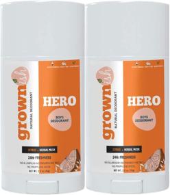 img 4 attached to 👦 HERO Fresh Kids Deodorant - Set of 2 Sticks for Boys Ages 6 and Up - High-Performance Natural Underarm Deodorant - Aluminum-Free - Prevents Body Odor - Ideal for Kid or Teen Boys - Clean, Fresh, & Cool - Grownish