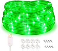 🎄 16ft waterproof connectable strip lighting green rope lights - indoor outdoor mood tube lighting for christmas, holiday, home, garden, patio, party decoration логотип