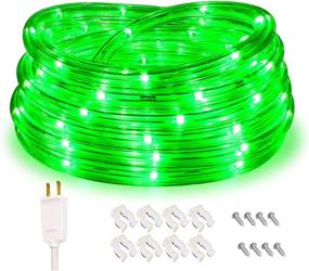 img 4 attached to 🎄 16ft Waterproof Connectable Strip Lighting Green Rope Lights - Indoor Outdoor Mood Tube Lighting for Christmas, Holiday, Home, Garden, Patio, Party Decoration