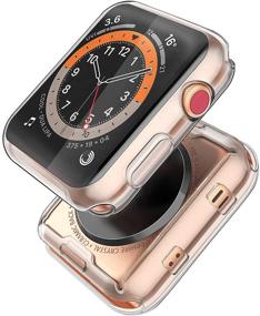 img 4 attached to Чехол для защиты экрана Apple Watch серии Julk Series 3 38 мм - HD прозрачный ультратонкий чехол из TPU (2 шт.) для общей защиты.