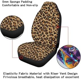 img 1 attached to 🚗 Revamp Your Car's Interior with Advocator Tribal Islander Polynesian Tattoo Samoan Tribal Seat Covers for Women- Set of 2 Universal Fit for Sedan and SUV