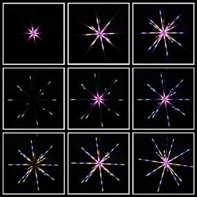 img 2 attached to 🎇 Brilliant LED Firework Lights: Battery Operated Copper Wire Starburst String Lights for Indoor Christmas and Halloween Decorations