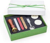 🌹 vooseyhome rose in bloom wax seal stamp kit - gold/red/silver sealing wax sticks for invitations, envelopes, gifts, birthdays, weddings, signatures logo