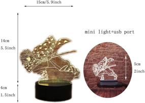 img 2 attached to 🔦 Optimized 3D Illusion Demon Slayer Lamp LED Anime Night Light with Remote Control for Boys' Bedroom Décor - Agatsuma Zenitsu