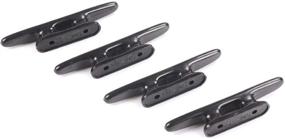 img 1 attached to ⚓ MIZUGIWA Nylon Cleat 4" Black 4 Pack: Secure Mooring Solution for Boats and More!