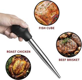 img 1 attached to 🦃 JY COOKMENT Stainless Steel Turkey Baster Syringe for Cooking - Complete Meat Injector Set with 2 Marinade Needles and 1 Cleaning Brush - Ideal Kitchen Tool for Home Baking.