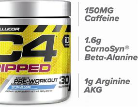img 2 attached to 💪 C4 Ripped Pre Workout Powder ICY Blue Razz: Creatine-Free & Sugar-Free Energy Supplement for Men & Women, 150mg Caffeine + Beta Alanine for Weight Loss, 30 Servings
