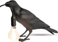 🕊️ lifelike resin raven table lamp - crow desk light for bedroom living room decor, birds table light for bedside (black)-kjyzdyzq логотип