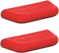набор из 2 держателей ручек lodge silicone assist в красном цвете логотип