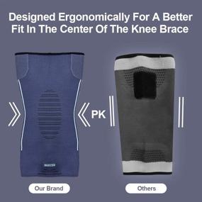 img 1 attached to BERTER Knee Brace X-Large: Compression Sleeve for Superior Knee Support during Running, Weightlifting, Baseball, Crossfit, and Workouts