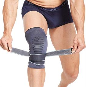 img 4 attached to BERTER Knee Brace X-Large: Compression Sleeve for Superior Knee Support during Running, Weightlifting, Baseball, Crossfit, and Workouts