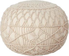 img 3 attached to Resources POUFS99707NAT1814 Macramé Ottoman Natural