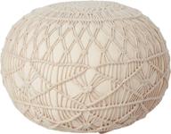 resources poufs99707nat1814 macramé ottoman natural logo