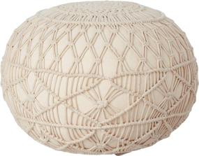 img 4 attached to Resources POUFS99707NAT1814 Macramé Ottoman Natural