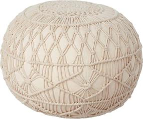 img 2 attached to Resources POUFS99707NAT1814 Macramé Ottoman Natural