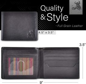 img 1 attached to Secure and Stylish: High Capacity Leather Blocking Wallet for Men