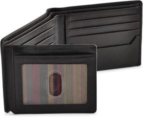 img 4 attached to Secure and Stylish: High Capacity Leather Blocking Wallet for Men