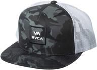 🧢 rvca men's snapback trucker hat with adjustable fit logo