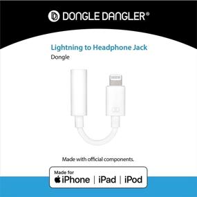 img 3 attached to 🔌 Донгл Денглер 3,5 мм адаптер для гнезда наушников + брелок - универсальная совместимость с устройствами iPhone (брелок + кабель - 1 шт.)