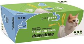 img 1 attached to 🐱 Van Ness DL715 Pureness Extra Giant Drawstring Cat Pan Liner - 15-Count: Hassle-Free Hygiene for Your Feline Friend!