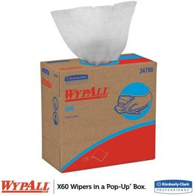 img 1 attached to Efficient WypAll 34790CT X60 Wipers: POP-UP Box, White 126/Box - Superior Cleaning Solution