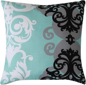 img 2 attached to 💧 Carmela Home Studio 17 Downton 7-Piece Full/Queen Comforter Set in Aqua Blue