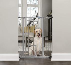 img 2 attached to Secure your pets with Carlson Extra Tall Walk Through Pet Gate + Extension, Pressure & Wall Mount Kits, Platinum