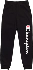 img 3 attached to 👖 Active Boys' Clothing: Champion Sweatpant Heritage Collection with Brushed Fabric