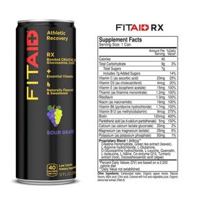 img 2 attached to LIFEAID FITAID RX Восстановление и Креатин: ВСАА, Глюкозамин, Электролиты, Омега-3 - Упаковка из 12 шт (12 унц.)