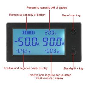 img 3 attached to 🔋 DROK Voltage Amp Meter DC: Monitor Solar System Power with 0-300V 200A Capacity - Hall Sensor Voltmeter Ammeter Current Detector Panel