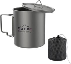 img 4 attached to 🏕️ OUTXE Titanium Pot 750ml: Ultralight Mug with Foldable Handle - Perfect for Backpacking, Hiking and Outdoor Adventures!