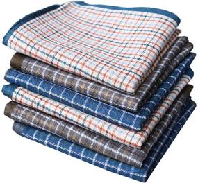 img 4 attached to Assorted Striped Pocket Handkerchiefs Cotton