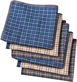 img 3 attached to Assorted Striped Pocket Handkerchiefs Cotton