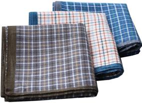 img 1 attached to Assorted Striped Pocket Handkerchiefs Cotton